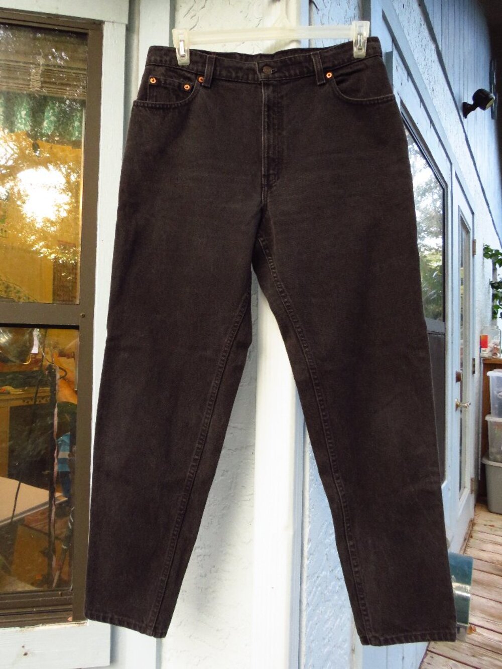 Vintage Womens Levis 550 High Rise size 15 Jr. Black Relaxed fit Tapered leg